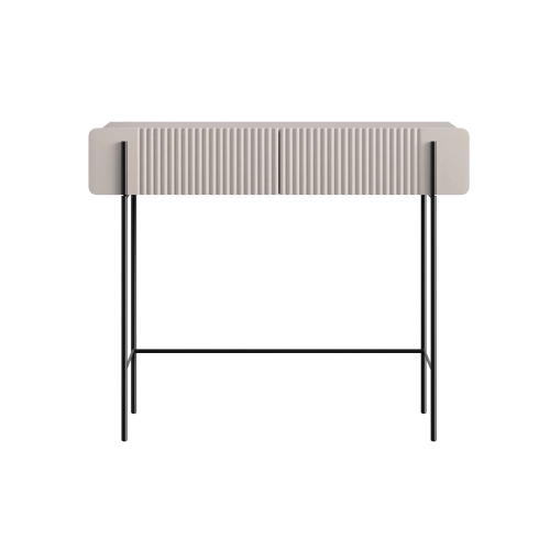 Toaletka Malmi 100 cm z szufladami - kaszmir / czarne nóżki